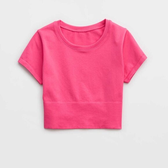 aerie Tops - OFFLINE By Aerie Sidewalk Seamless Cropped T-Shirt